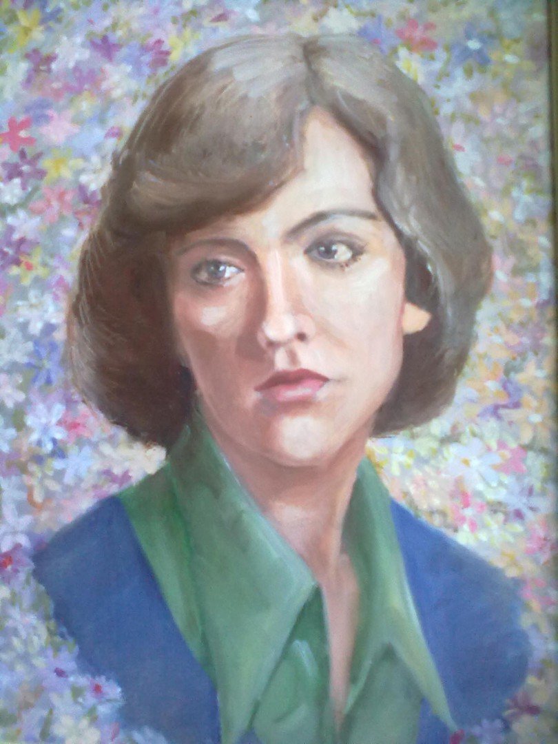 'Sesuo Dalia' 50cm x 40cm Kartonas, lakas, drobė (1993)