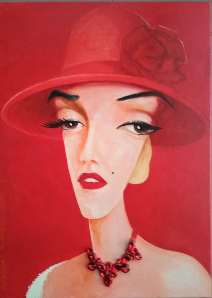 'Marilyn Monroe' 50cm x 70cm Akrilas, lakas, drobė (2018)